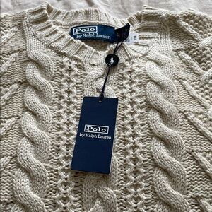 Ralph Lauren Ivory Cable Knit Sweater